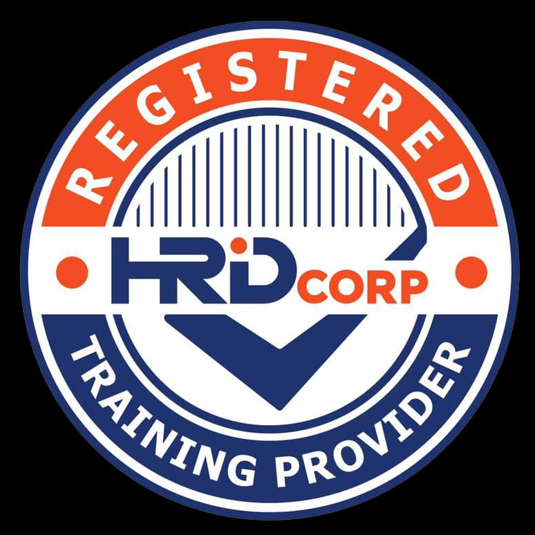 HRDC certified training provider badge - official accreditation from Human Resources Development Corporation Malaysia